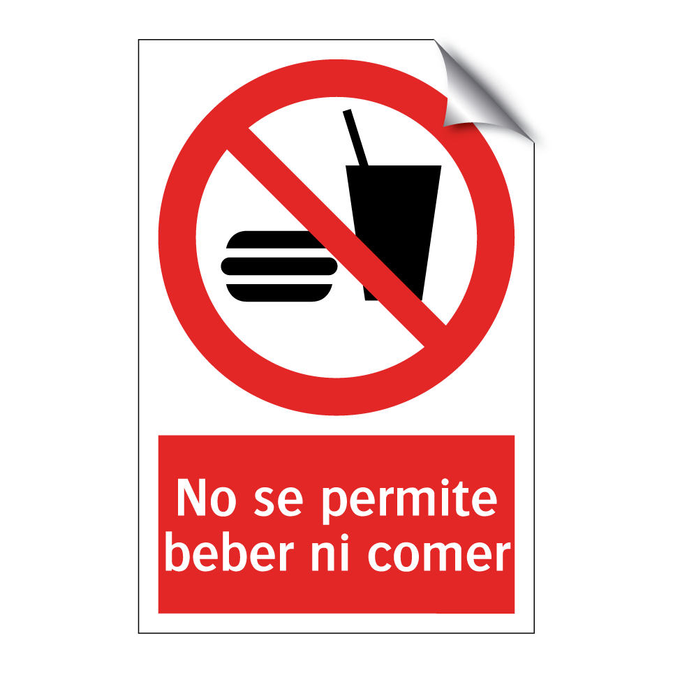 No se permite beber ni comer