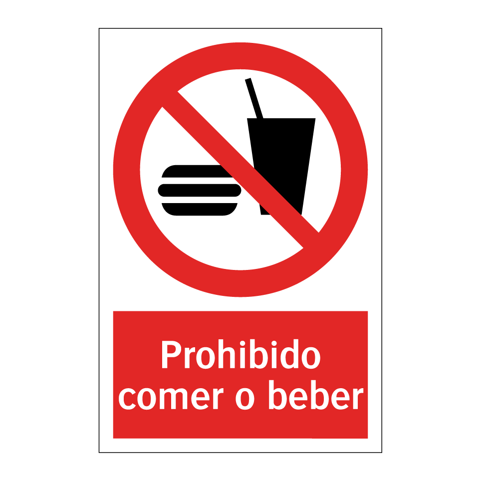 Prohibido comer o beber