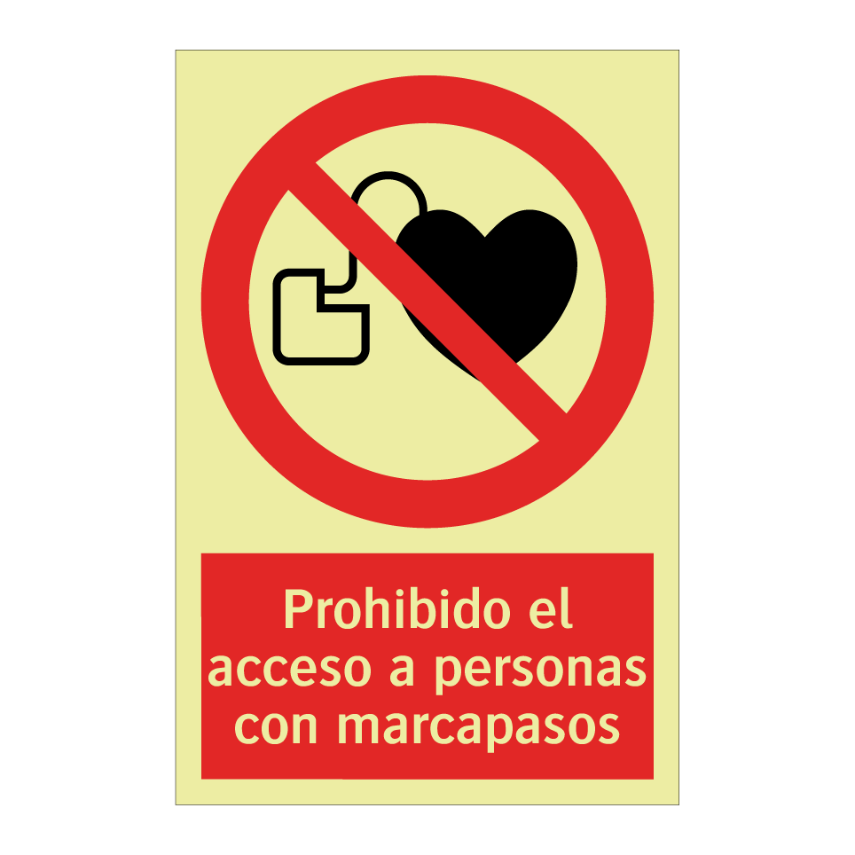 Prohibido el acceso a personas con marcapasos