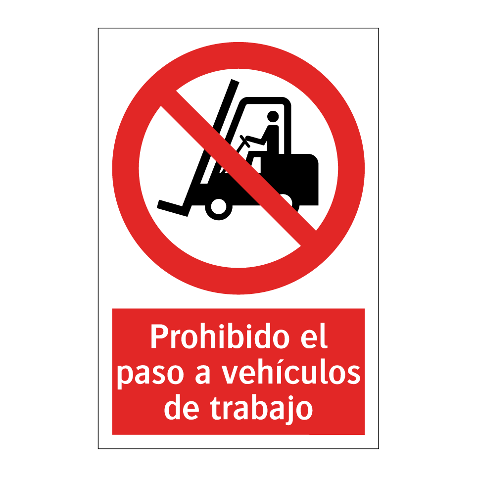 Prohibido el paso a vehículos de trabajo