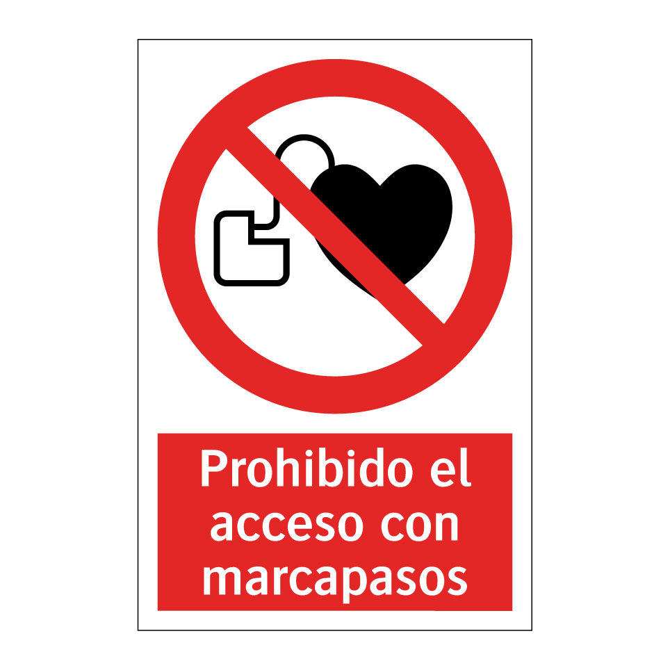 Prohibido el acceso con marcapasos
