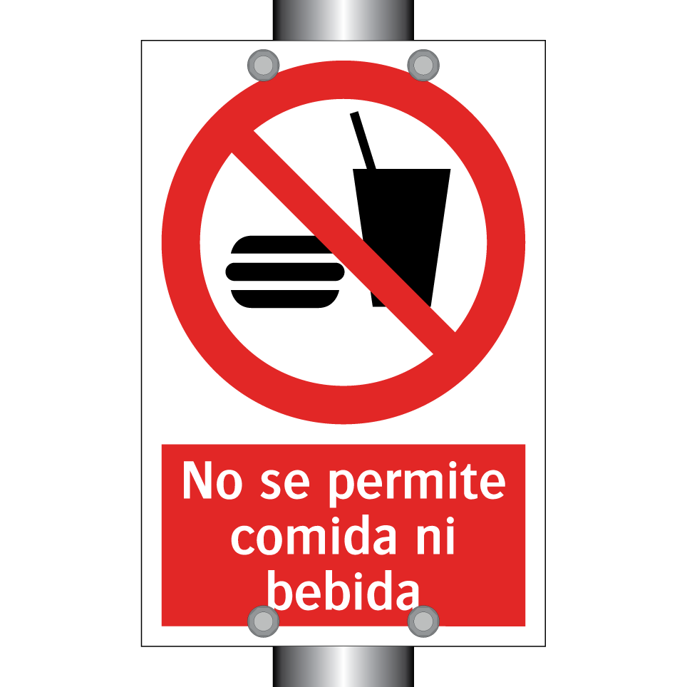 No se permite comida ni bebida