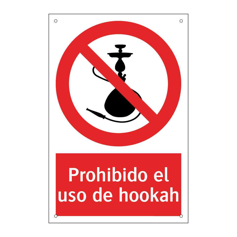 Prohibido el uso de hookah