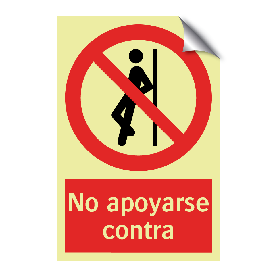 No apoyarse contra