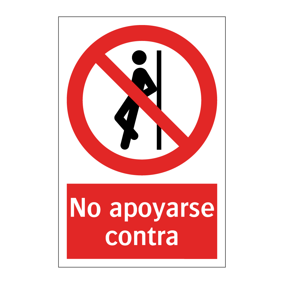 No apoyarse contra