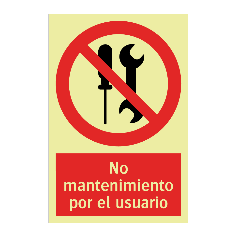 No mantenimiento por el usuario