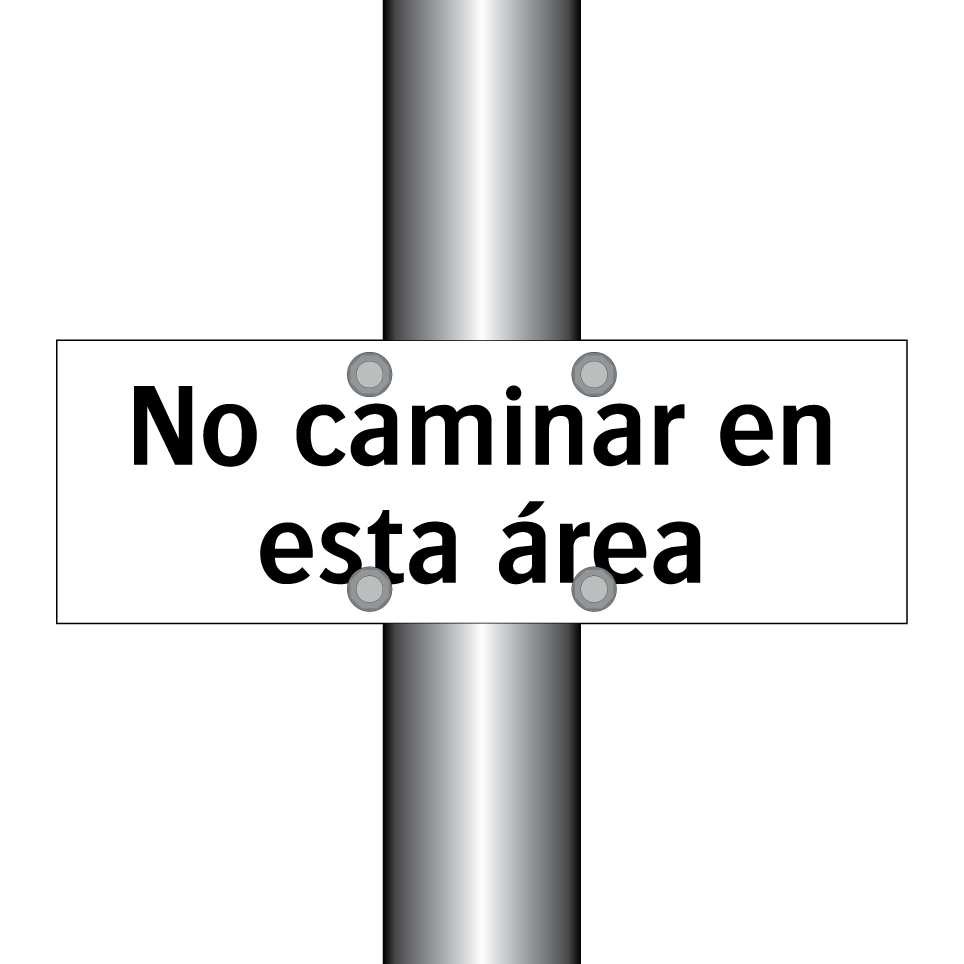 No caminar en esta área