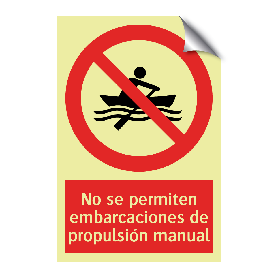 No se permiten embarcaciones de propulsión manual