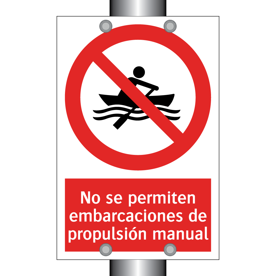 No se permiten embarcaciones de propulsión manual