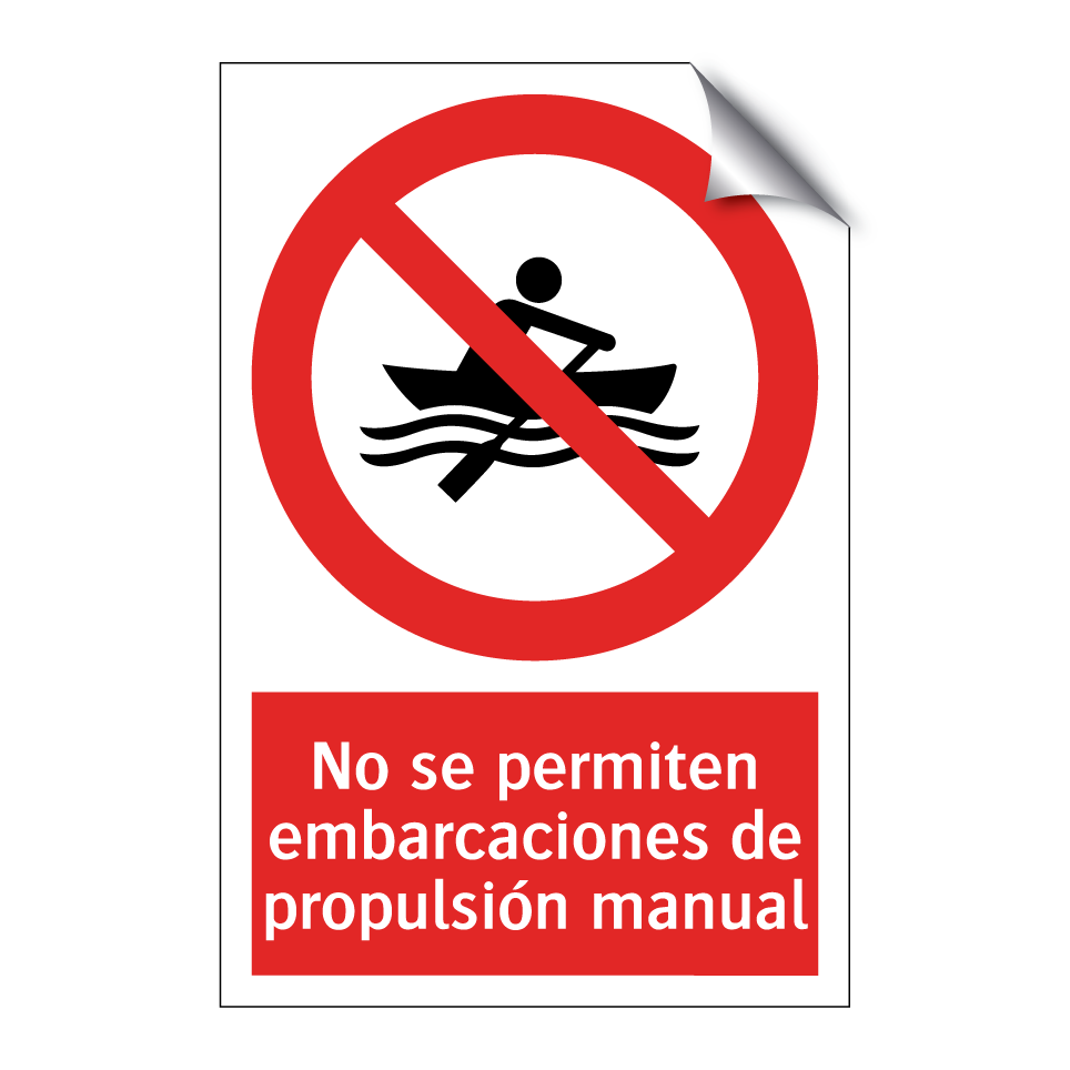 No se permiten embarcaciones de propulsión manual
