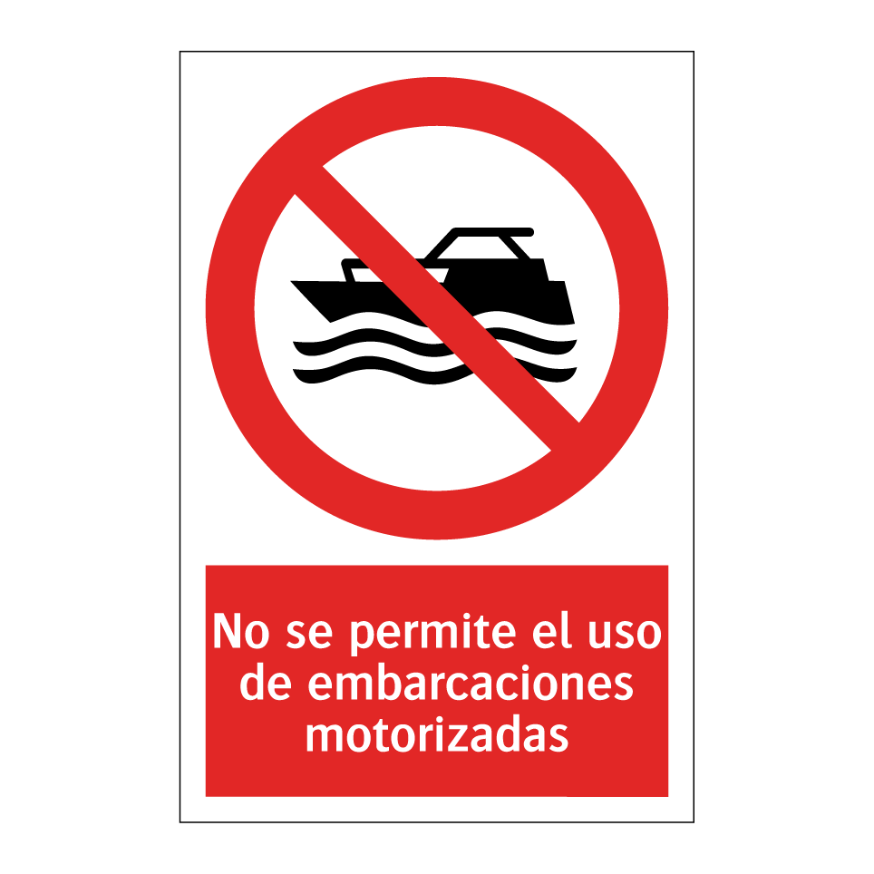 No se permite el uso de embarcaciones motorizadas