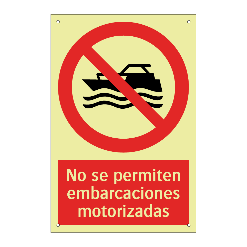 No se permiten embarcaciones motorizadas