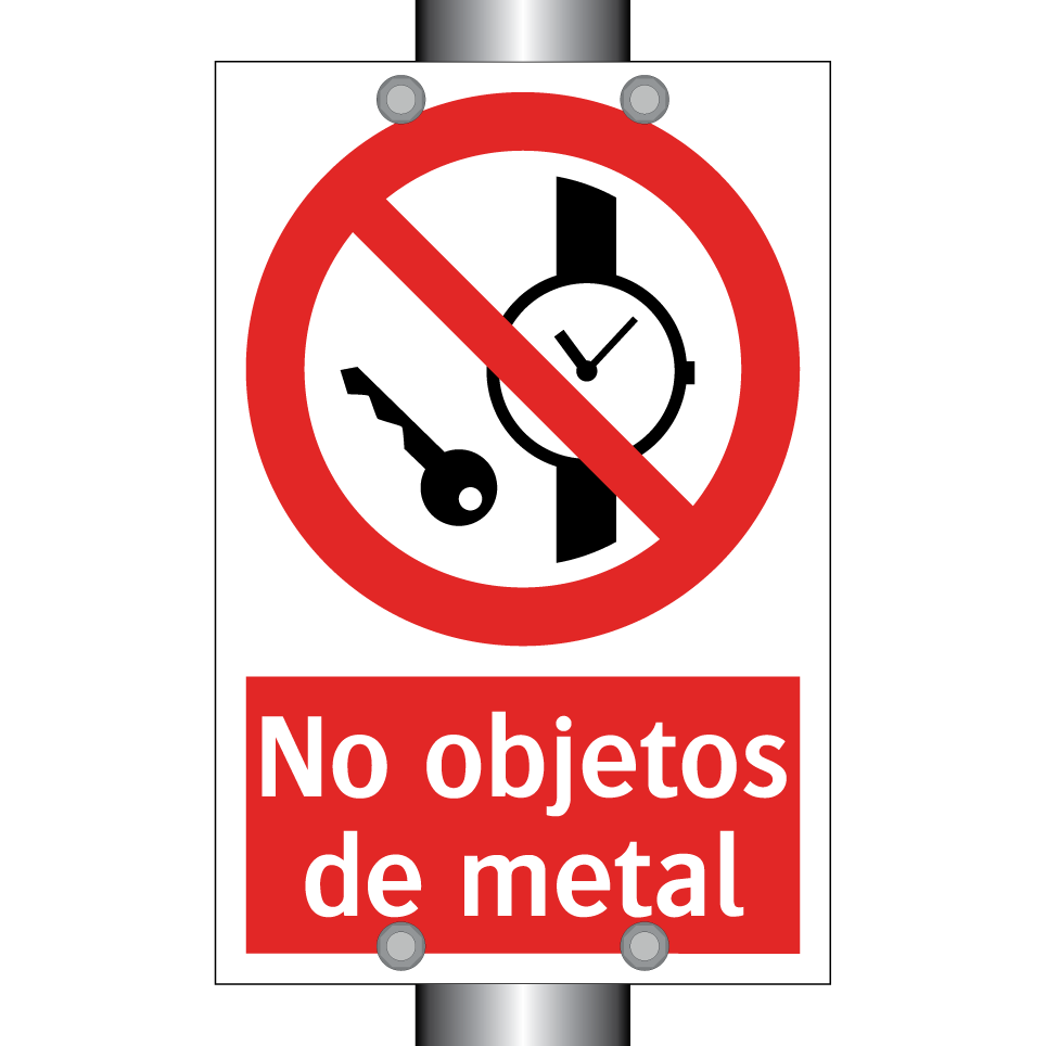 No objetos de metal