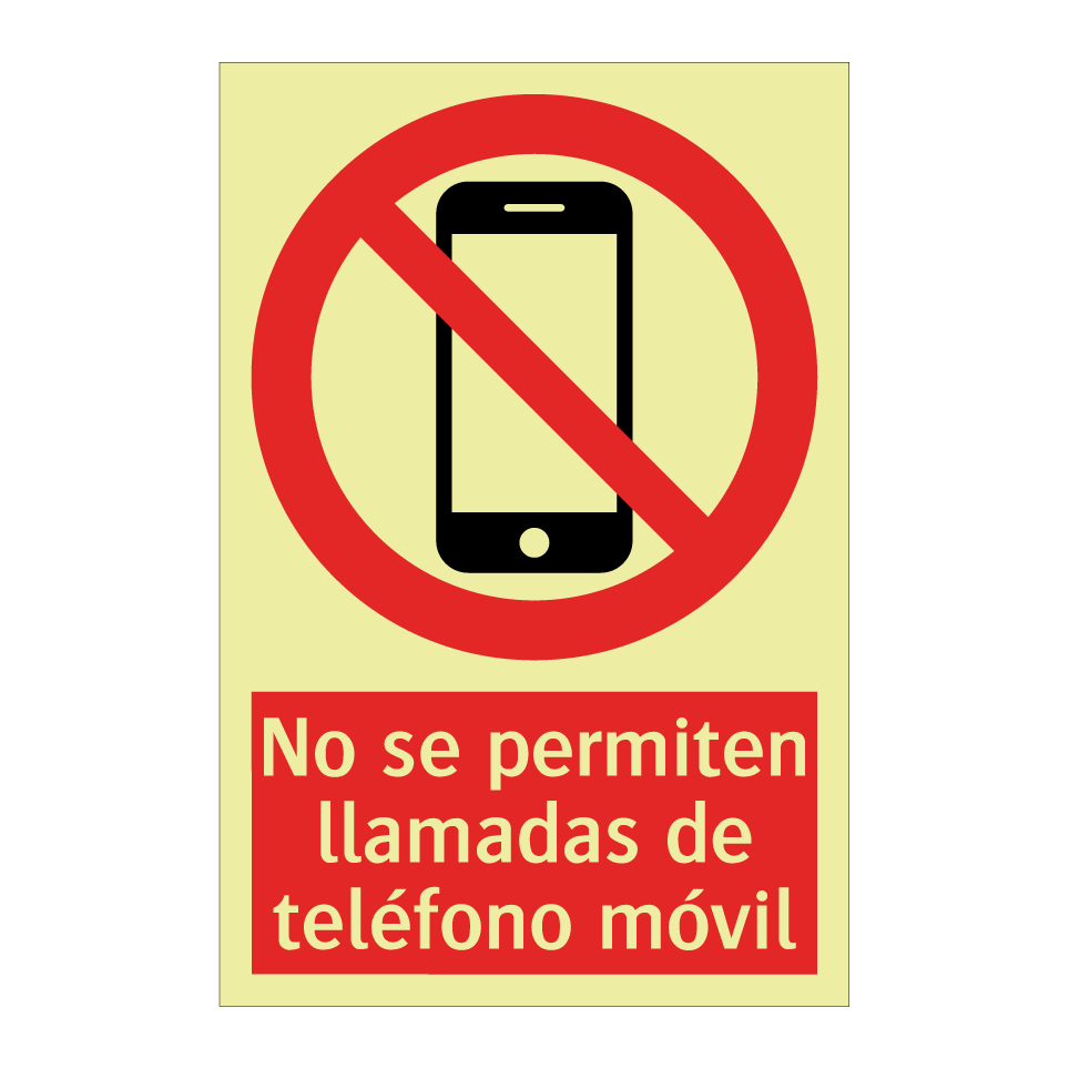 No se permiten llamadas de teléfono móvil