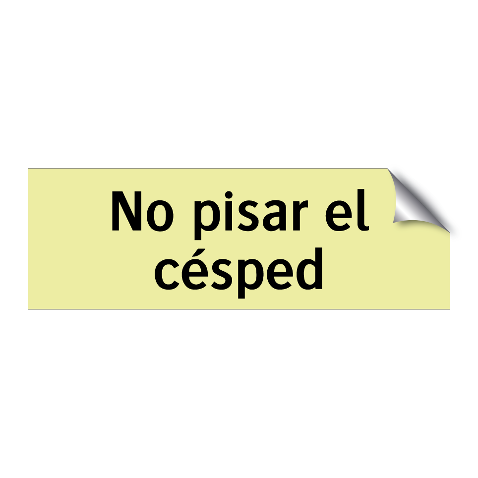 No pisar el césped