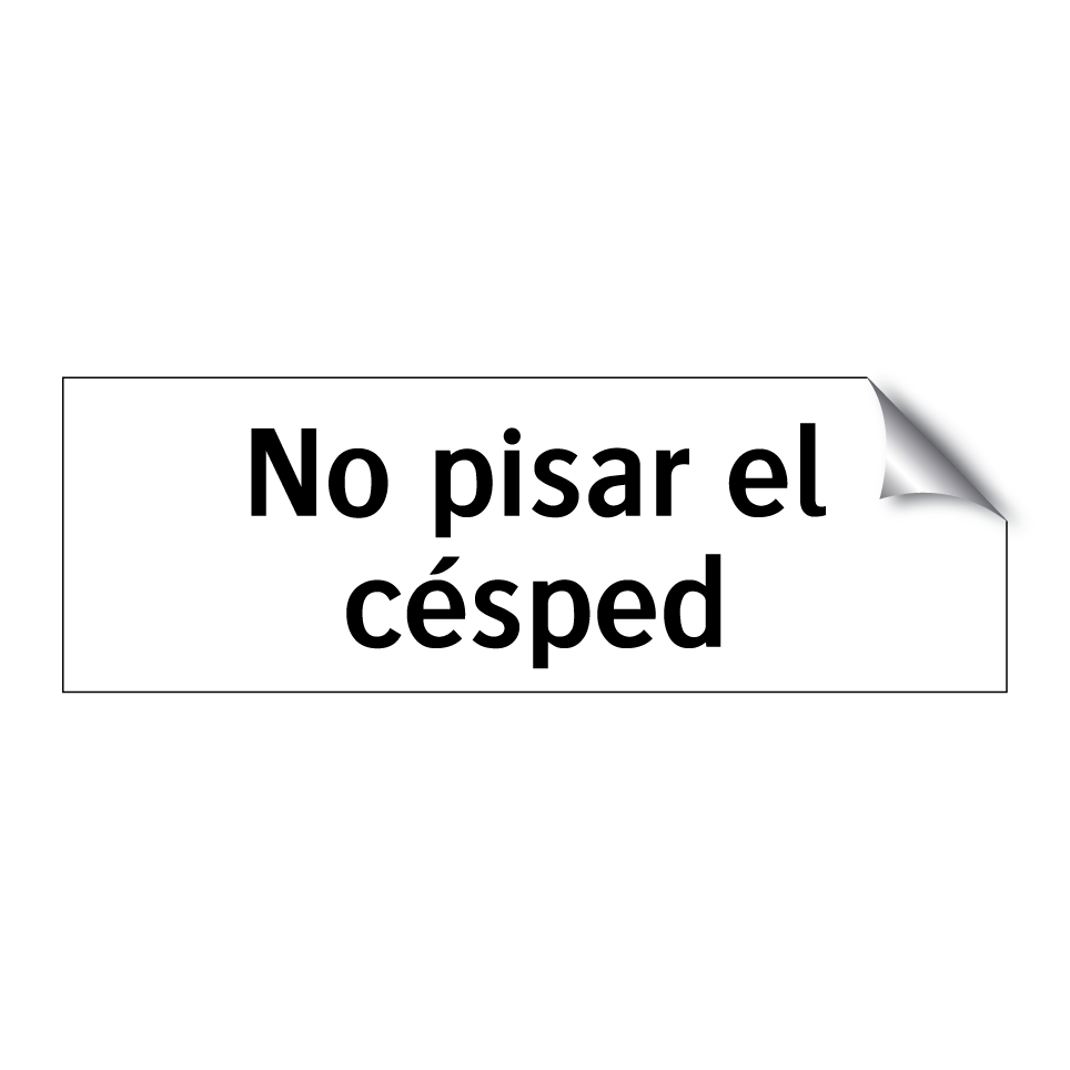 No pisar el césped