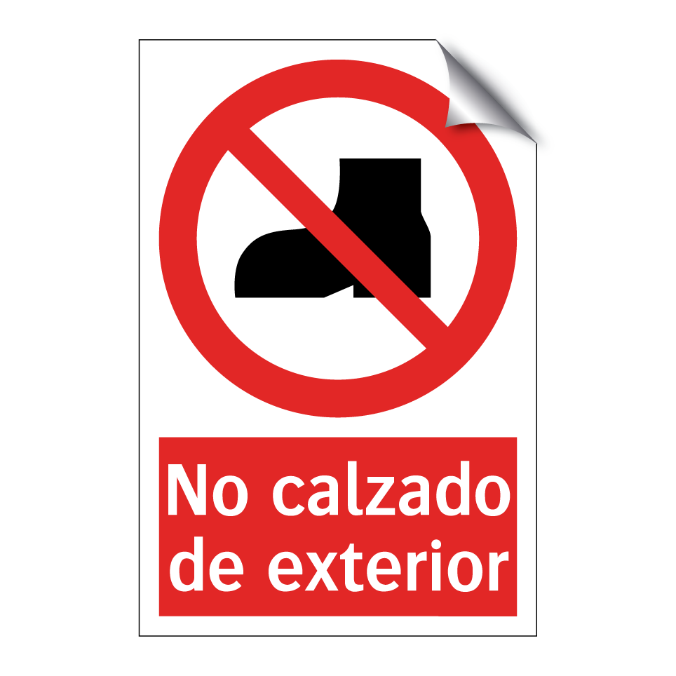 No calzado de exterior