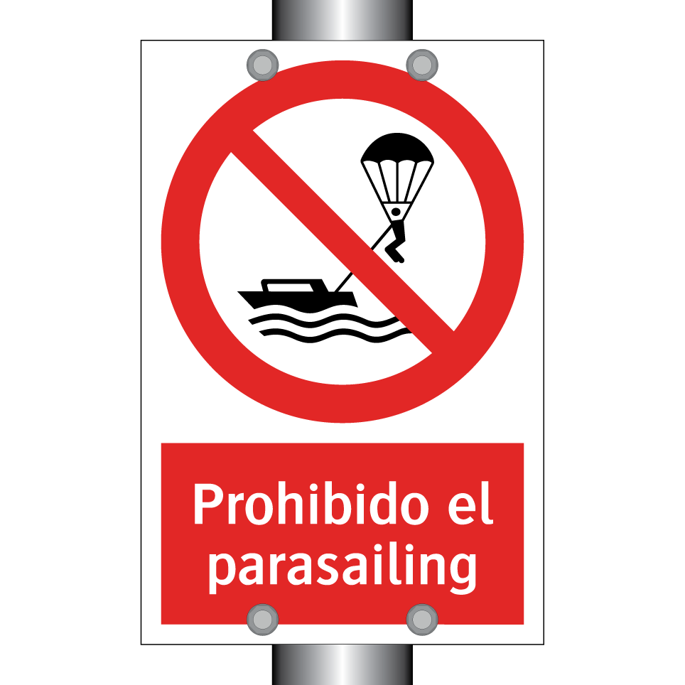 Prohibido el parasailing