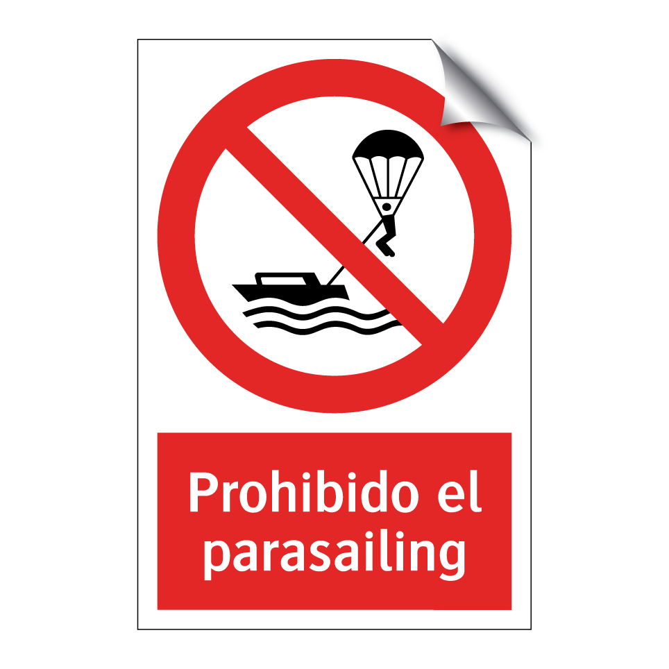 Prohibido el parasailing