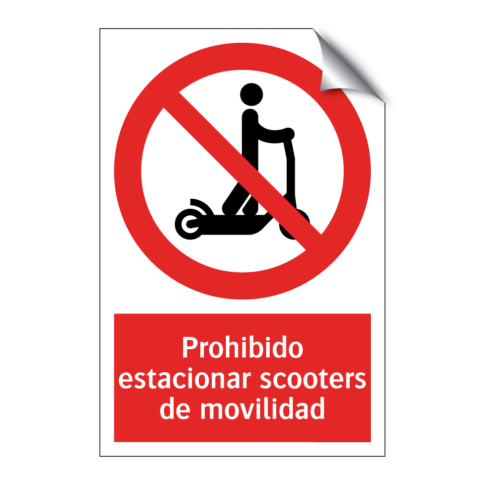 Prohibido estacionar scooters de movilidad