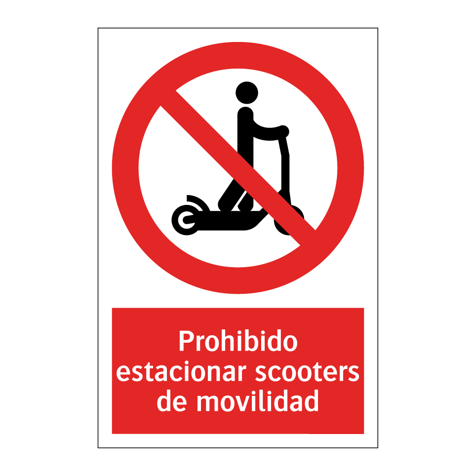 Prohibido estacionar scooters de movilidad