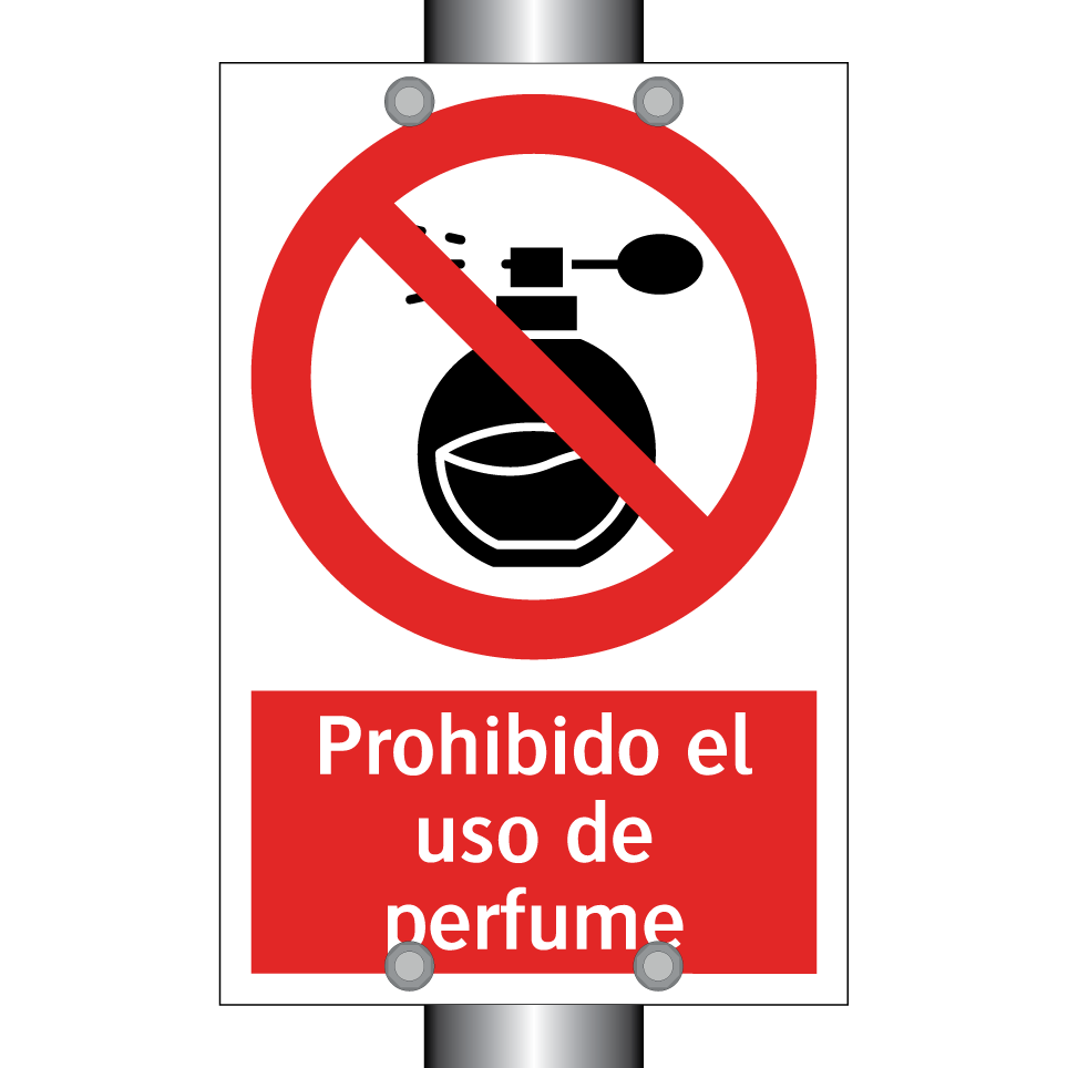Prohibido el uso de perfume