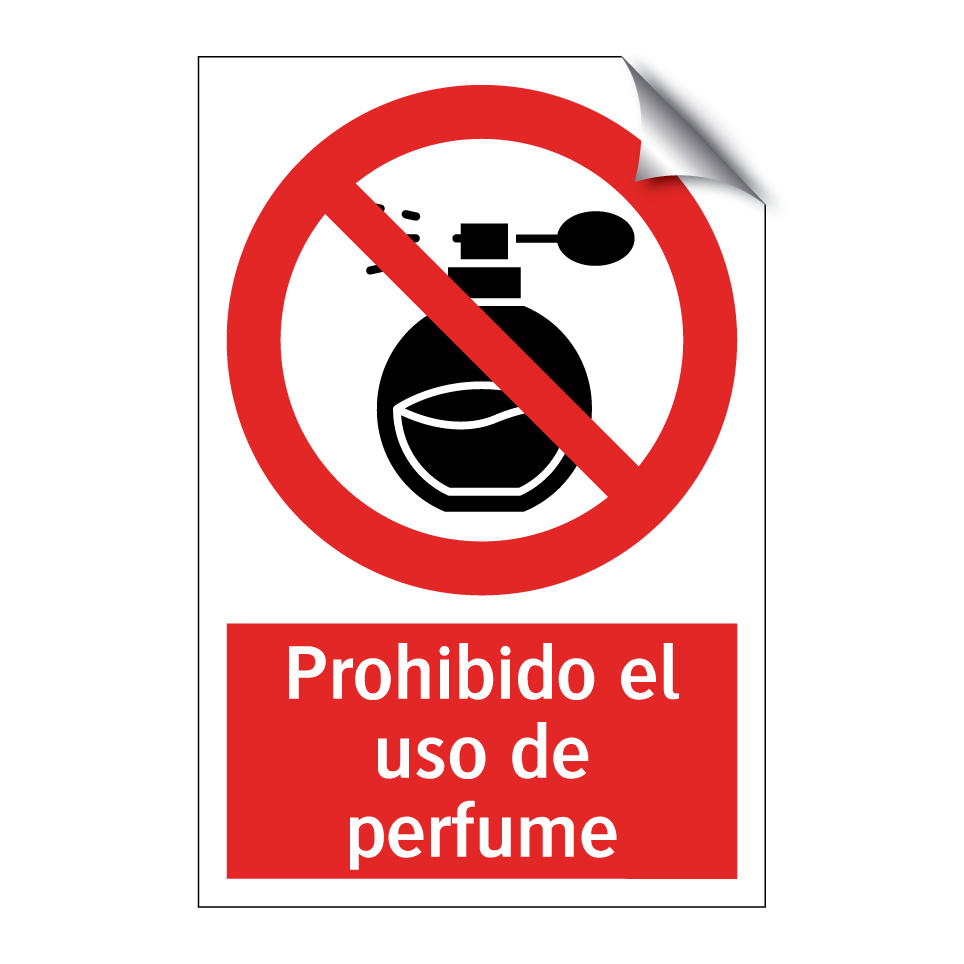 Prohibido el uso de perfume