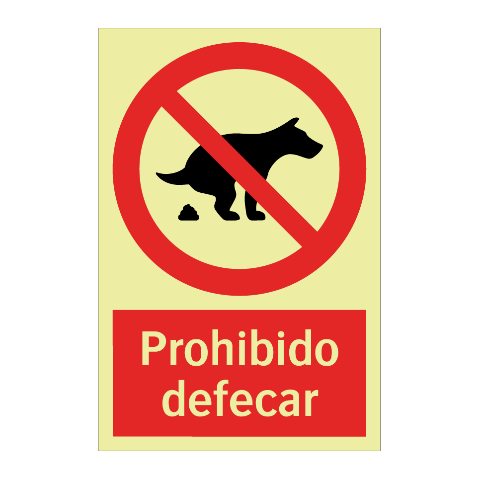 Prohibido defecar