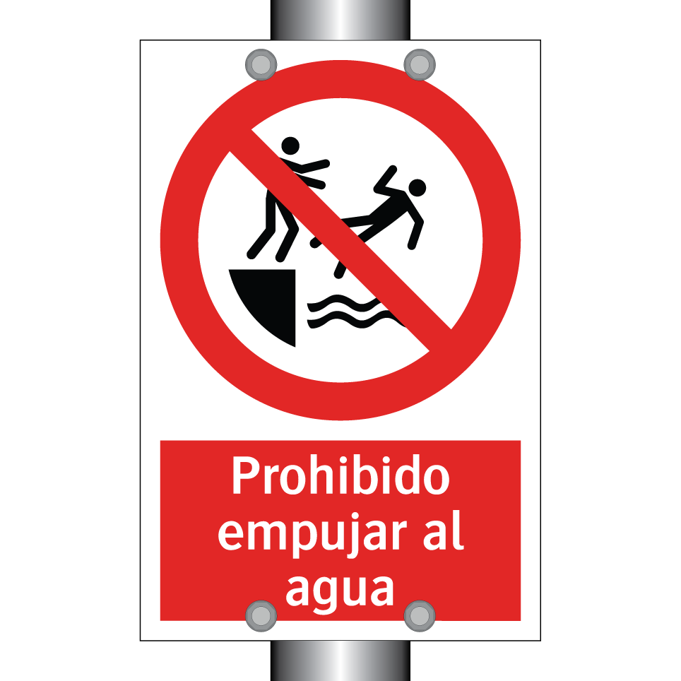 Prohibido empujar al agua