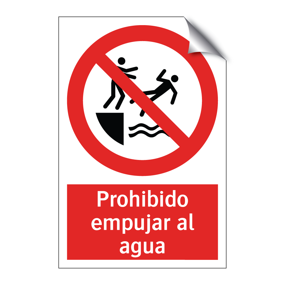Prohibido empujar al agua