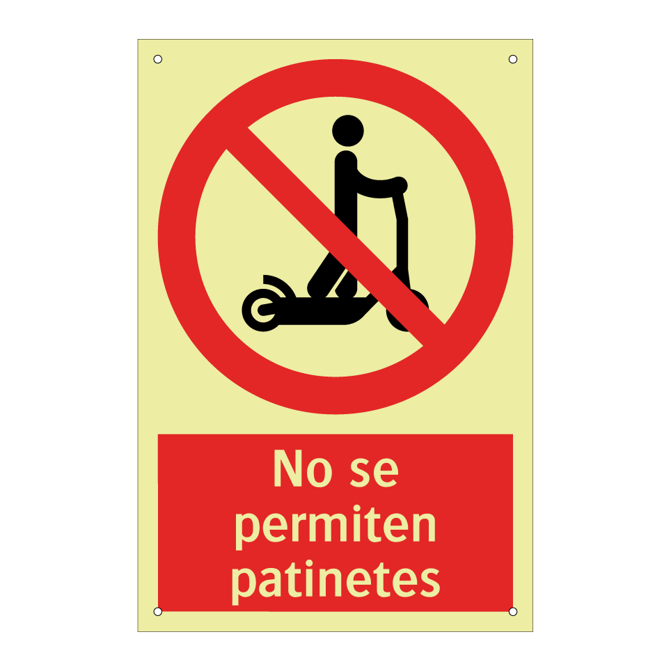 No se permiten patinetes