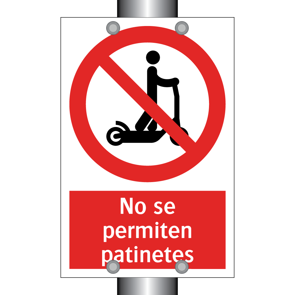 No se permiten patinetes