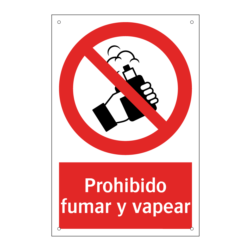 Prohibido fumar y vapear