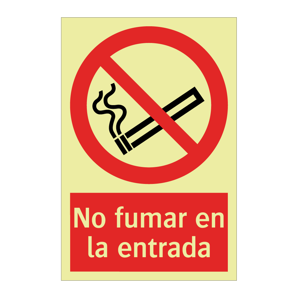 No fumar en la entrada