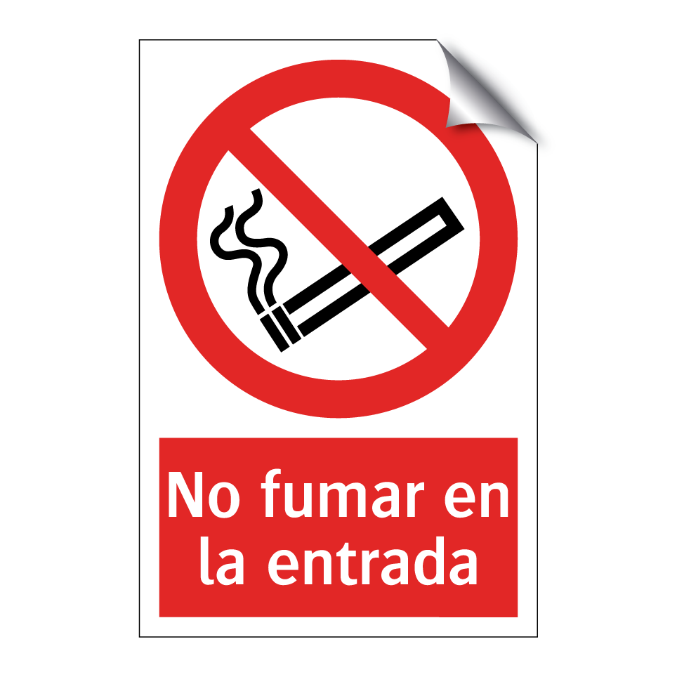 No fumar en la entrada