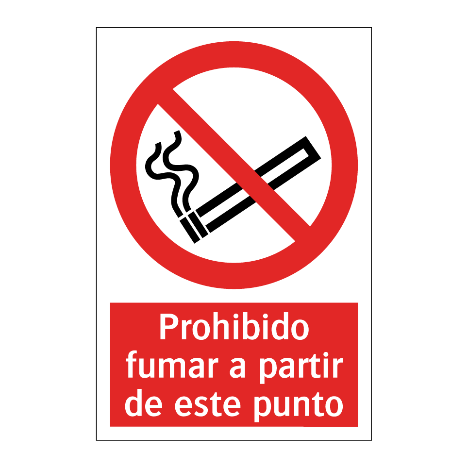 Prohibido fumar a partir de este punto