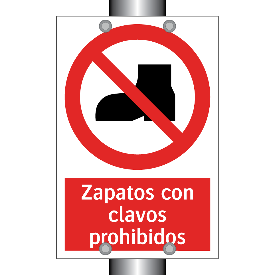 Zapatos con clavos prohibidos
