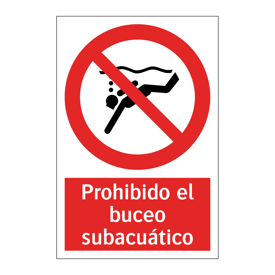 Prohibido el buceo subacuático