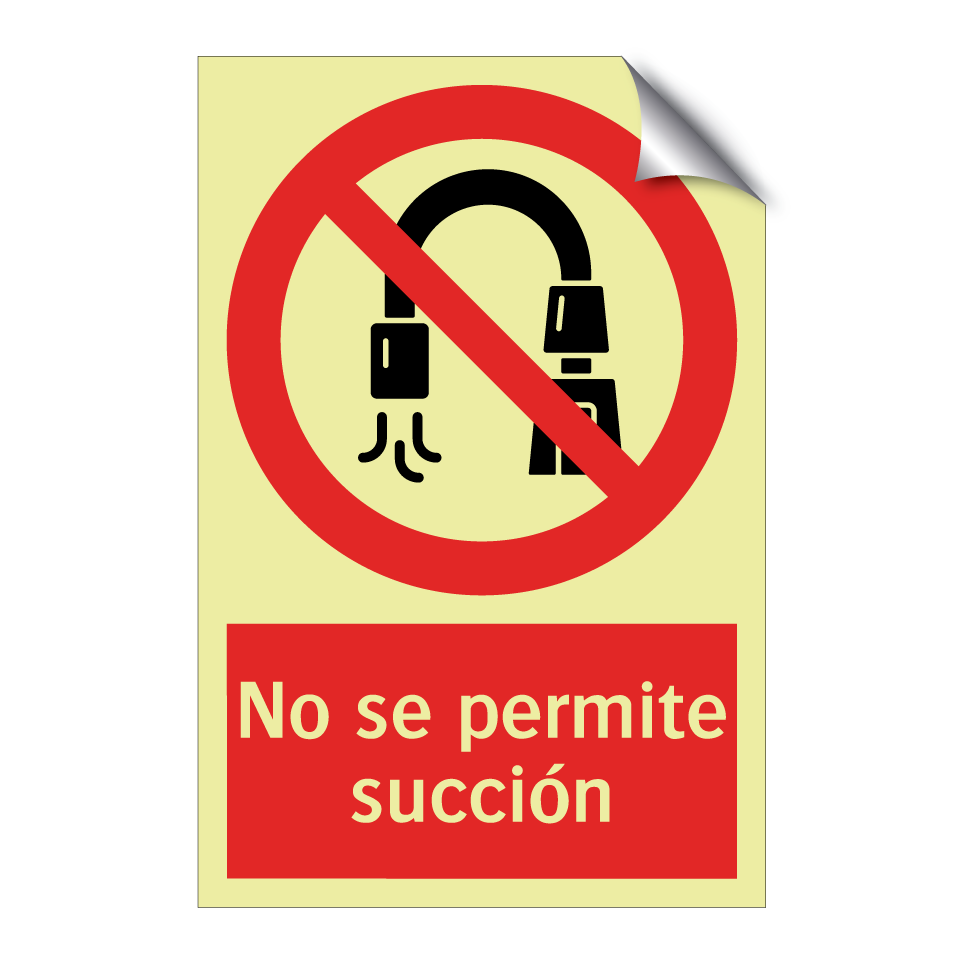 No se permite succión