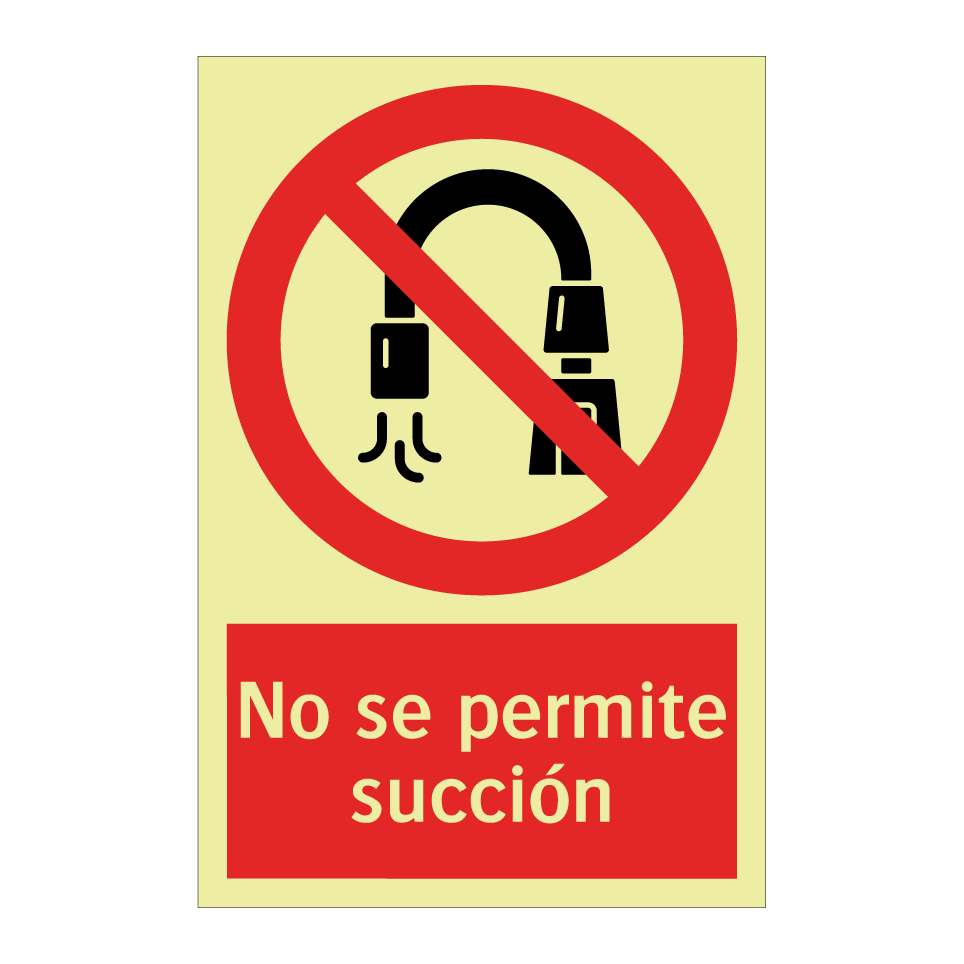 No se permite succión