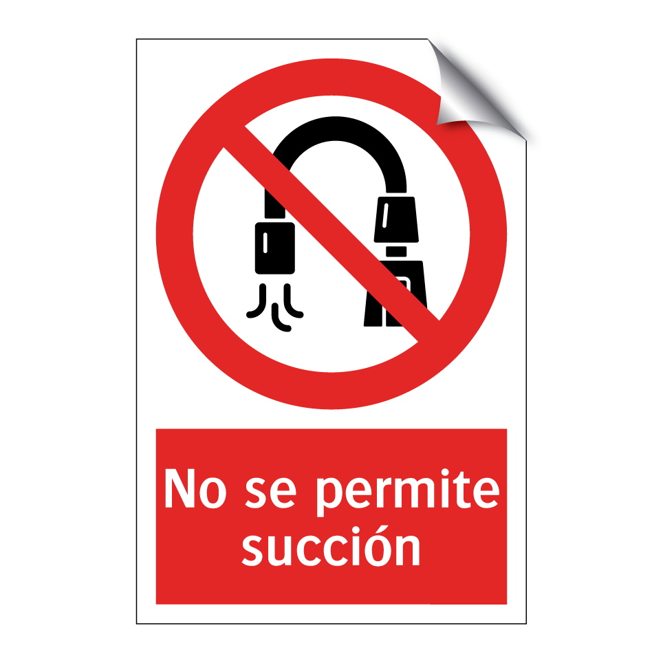 No se permite succión