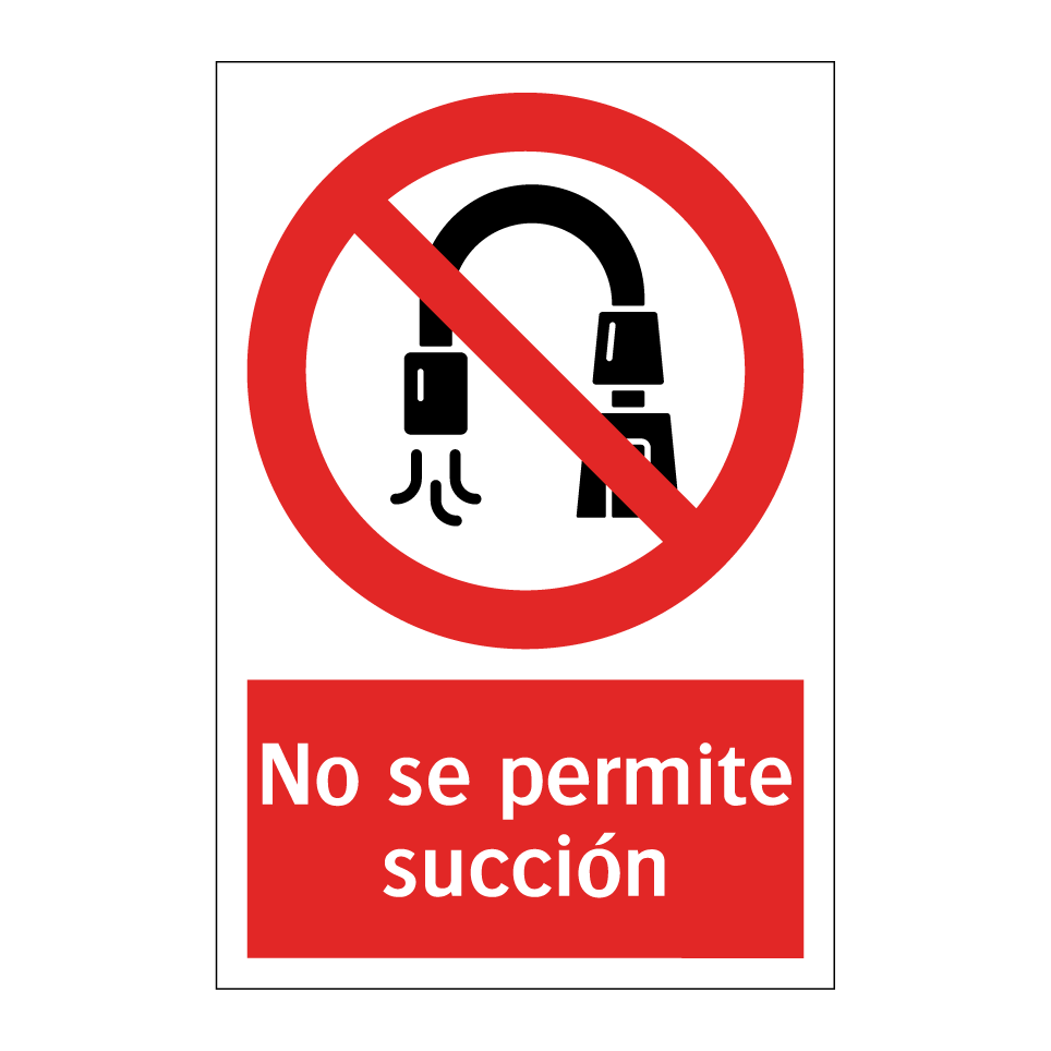 No se permite succión