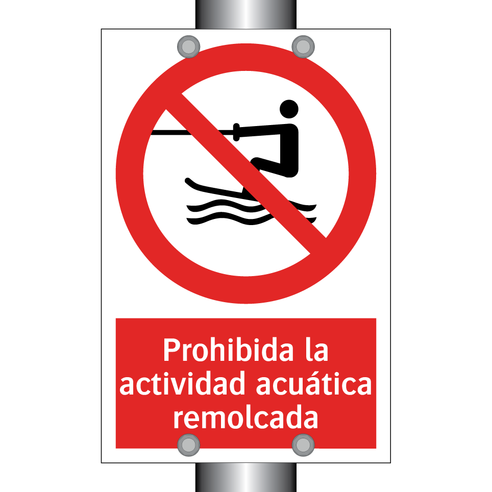 Prohibida la actividad acuática remolcada