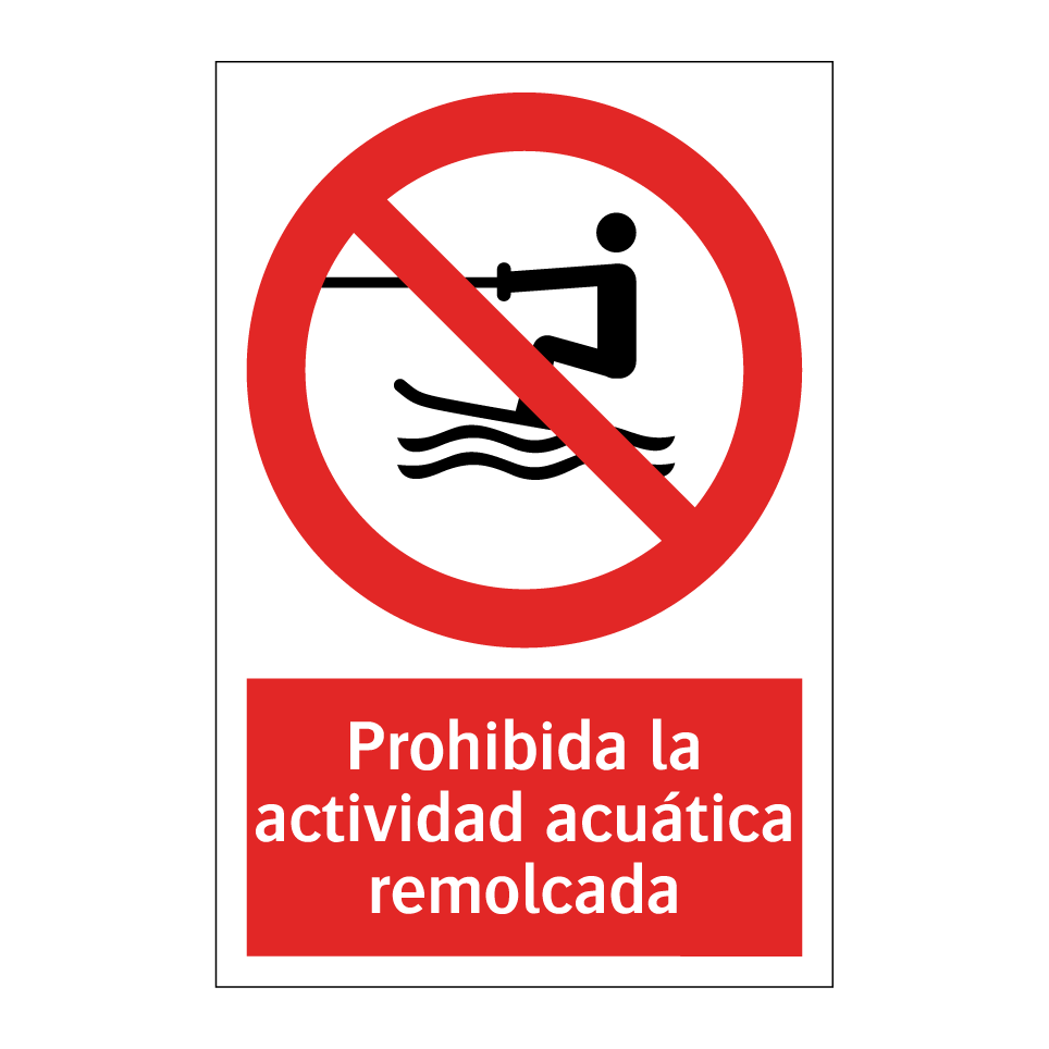 Prohibida la actividad acuática remolcada