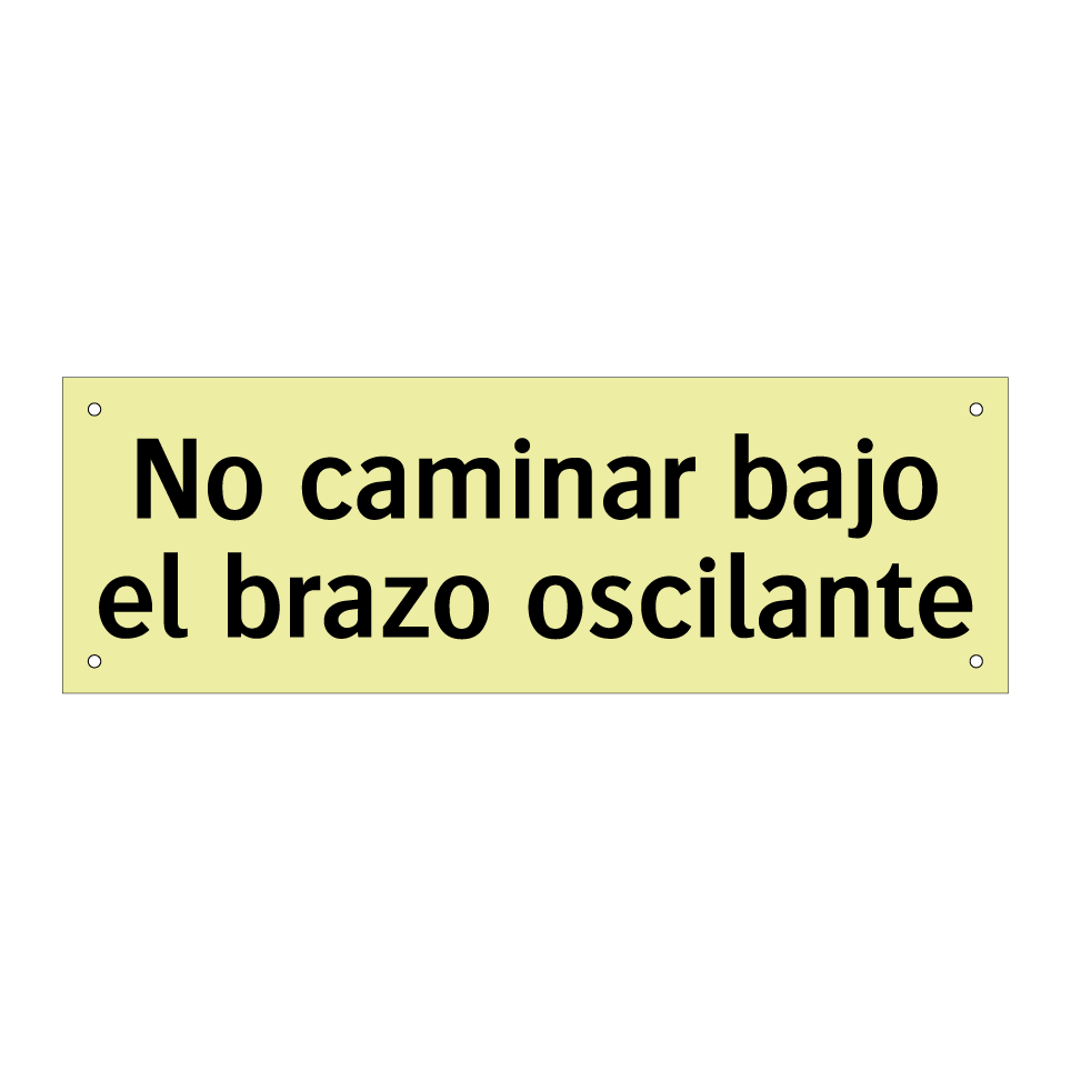 No caminar bajo el brazo oscilante