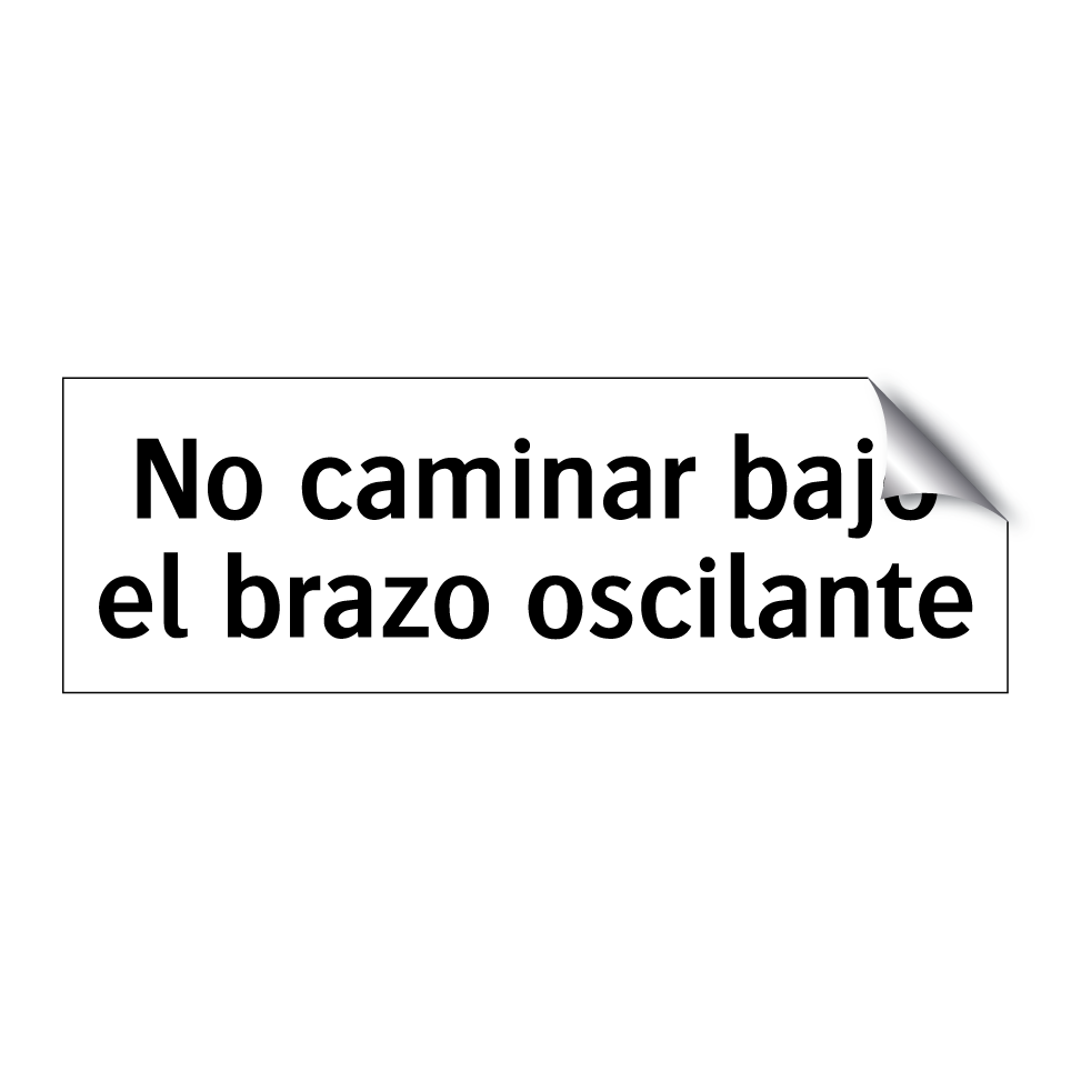 No caminar bajo el brazo oscilante