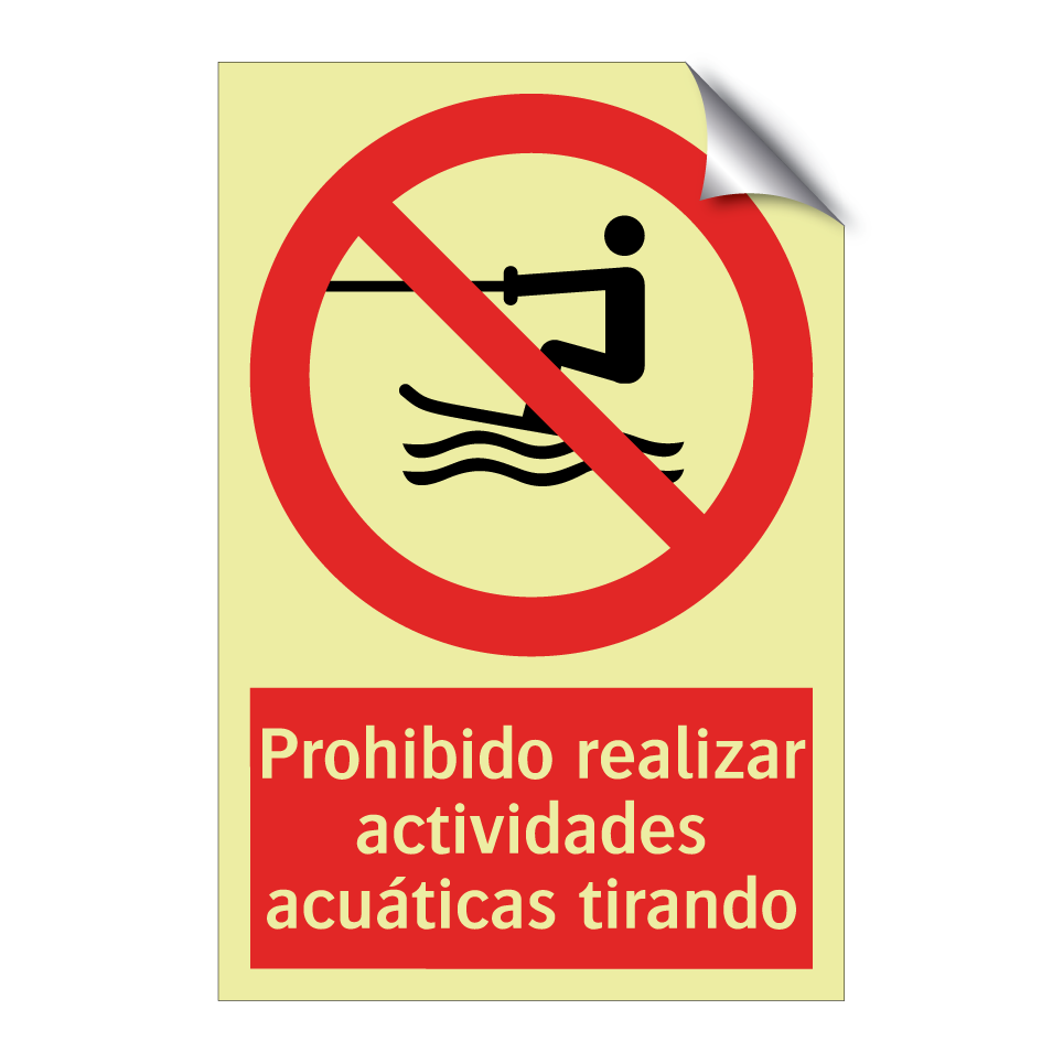 Prohibido realizar actividades acuáticas tirando