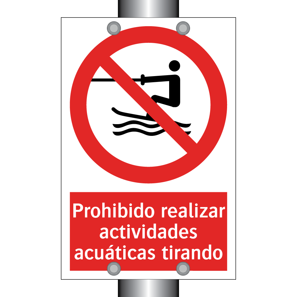 Prohibido realizar actividades acuáticas tirando