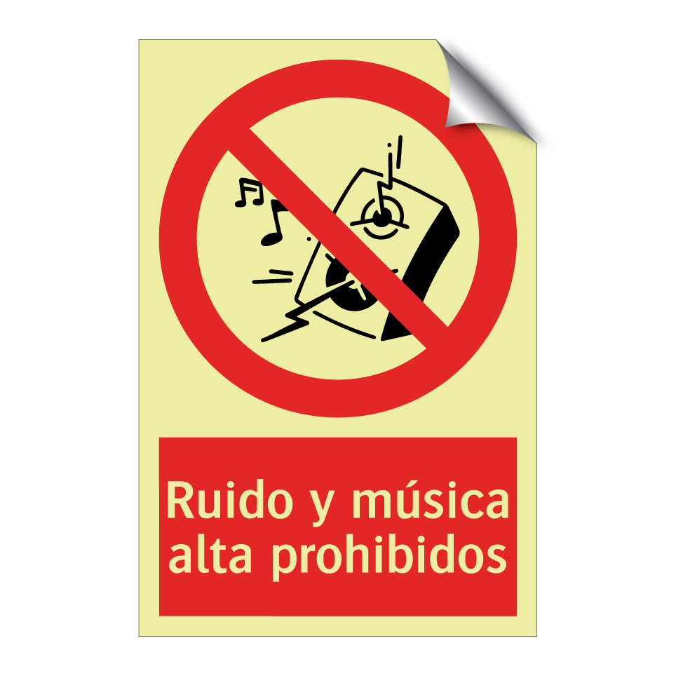 Ruido y música alta prohibidos