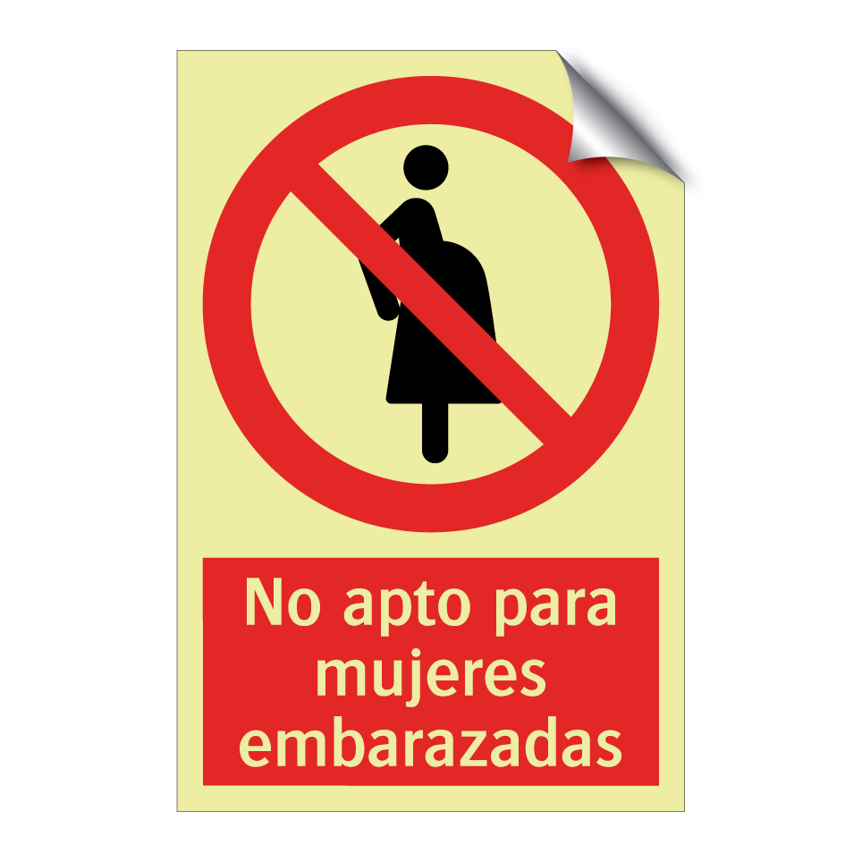 No apto para mujeres embarazadas